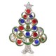 thumbnail image 1 of Wabjtam 1 broche de cristal vintage para mujer de Navidad, broche navideño para árbol de Navidad, 1 of 5
