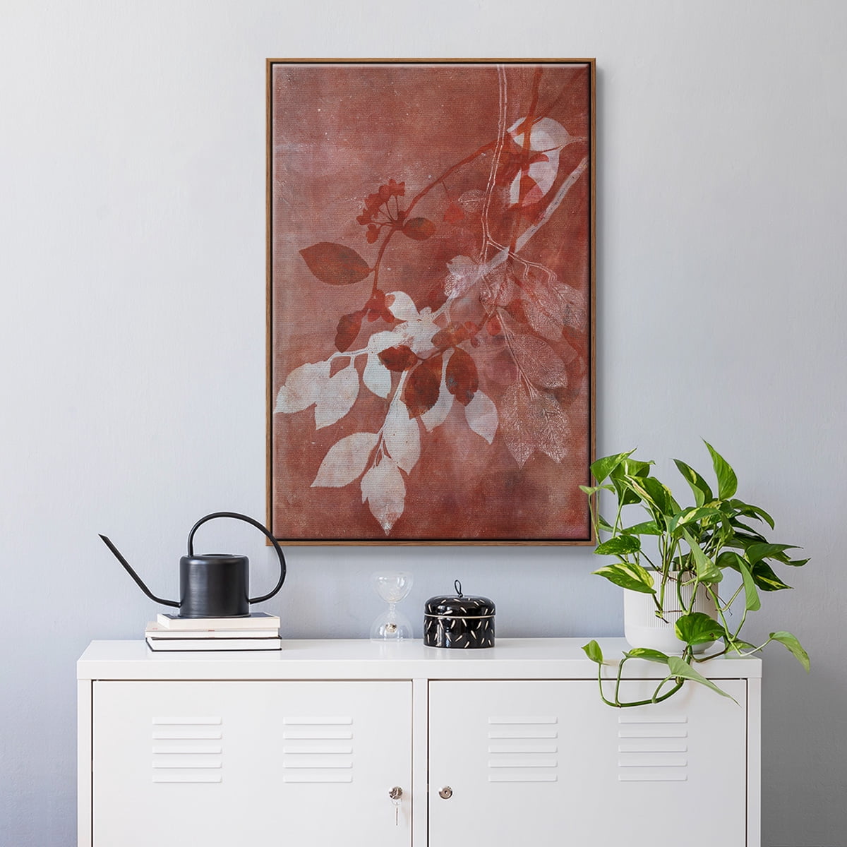 Branching Out XVI Framed Premium Gallery Wrapped Canvas - Ready to Hang - 17 x 25 - Walnut Floating Frame