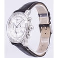 thumbnail image 2 of Men's 42mm Brown Calfskin Band Steel Case Swiss Quartz White Dial Chronograph Watch 7680-1, 2 of 3