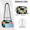 thumbnail image 4 of FORMRS Mini Crossbody Bag for Women Adjustable Shoulder Rope Travel Casual Phone Purse, Blue Checkered Pattern, 4 of 7