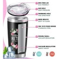 thumbnail image 3 of Retirement Gifts For Women 2024 Tumbler - Coworker Leaving Gift For Woman 20 Oz Black Insulated Retirement Tumbler, 3 of 6