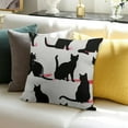 thumbnail image 3 of BANET Cat Throw Pillow , with Ornate Patterns , Decorative Square Accent Pillow Case 12x12in, 3 of 5