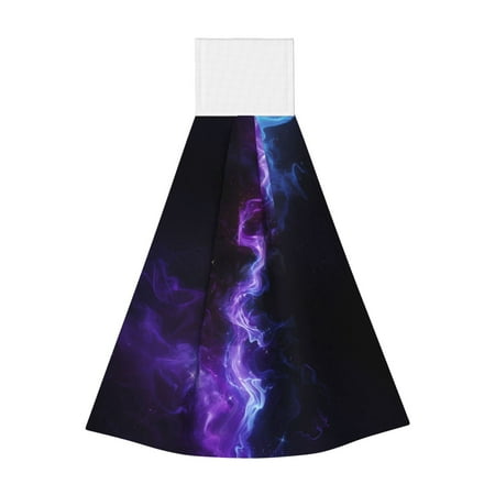 

Sikiie Purple And Blue Nebula Hand Towel with Loop Hanging Towel Absorbent Tie Towels for Kitchen Tea Bar Bathroom Decor