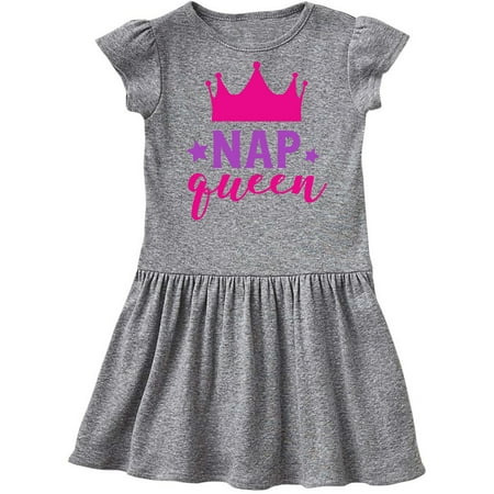 

Inktastic Nap Queen Crown Stars - Pink Purple Gift Toddler Girl Dress