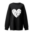 thumbnail image 3 of Valentines Womens Crewneck Sweatshirt Oversized Love Heart Graphic Hoodless Sweatshirt Off Shoulder Long Sleeve Pullover Tops Valentine's Day Festival Clothing Woman Sweatshirt, 3 of 3