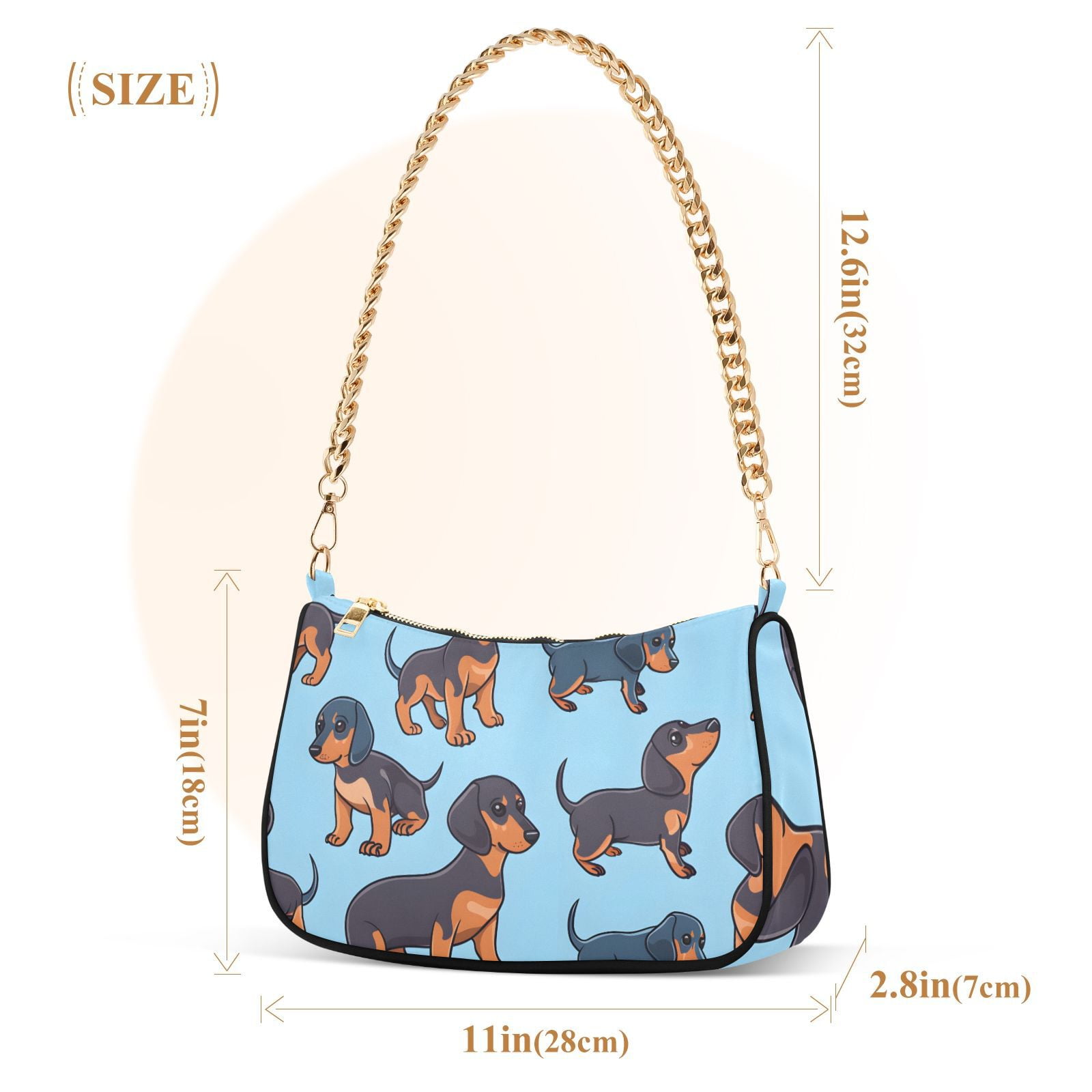 Dachshund Or DogsWomen Small Shoulder Bag Crossbody Tote Hobo Bags Purse Clutch Handbags with Chain Strap for Women