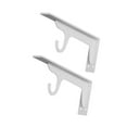 thumbnail image 4 of deevoka Closet Rod Holder Sturdy Wall Mounted Hanger Bracket for Backyard Room Table White, 4 of 9