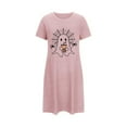 thumbnail image 5 of Sakmal Robe de Nuit Rose Moomoo pour Femmes, Douce, Grande Taille, d'Halloween, Courte, Imprimé Fantôme, Manches Courtes, Chemises de Nuit pour Femmes, 5 of 5