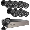 thumbnail image 1 of Restored ZOSI 3K Lite Home Security Camera System,8CH Outdoor Indoor,AI Human/Vehicle Detection,Night Vision,H.265+ 5MP Lite 8 Channel CCTV DVR,8pcs 1080P 1920TVL Surveillance Bullet Cameras (Refurbished), 1 of 9