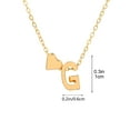 thumbnail image 3 of Fmlxio Gold Necklace for Women Heart 26 English Letter Pendant Necklace Heart Short Collarbone Chain on Clearance, 3 of 5