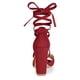 thumbnail image 3 of Sandalias De Mujer Con Tacón En Bloque Y Cordones Rojo 8, 3 of 7