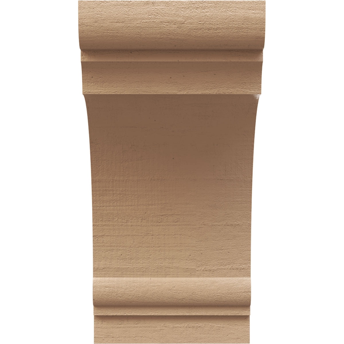 7"W x 7"D x 14"H Wide Hughes Rough Cedar Woodgrain TimberThane Corbel, Primed Tan
