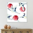 thumbnail image 2 of Designart 'Red Full Moon With Asian Crane Bird' Traditional Framed Canvas Wall Art Print, 2 of 5