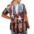 thumbnail image 4 of Women's Short Sleeve T-shirt Plus Size Patriotic Shirts For Women Summer 2025 Funny 4Th Of July T Shirt Stripes Print American Flag Tee Tops,Pink Women's Short sleeve T-shirt XL, 4 of 6