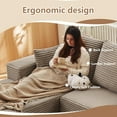 thumbnail image 2 of 140" U-Shaped Modular Sectional Sofa with 2 Ottomans, Plush Corduroy Cloud Couch, Deep Seat 4-Seater, No Assembly Required(Camel,2 Ottomans), 2 of 5