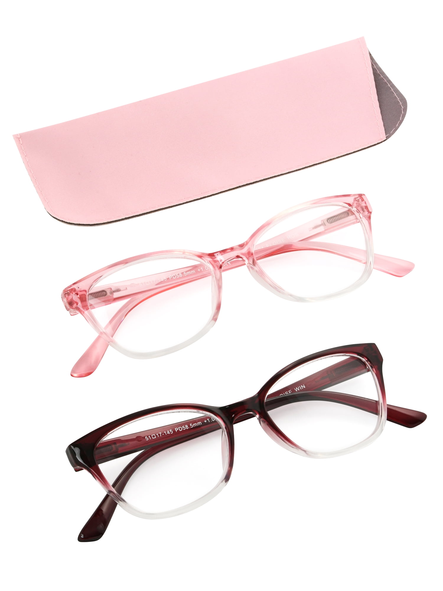 Foster Grant Pink Cat Eye Reading Glasses