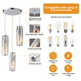 thumbnail image 5 of ZHLWIN 3 Light Chrome Pendant Lighting Modern Pendant Light , Mini Crystal Chandeliers,Adjustable Pendant Light Fixture for Kitchen Island Dinning Room Bedroom, 5 of 6