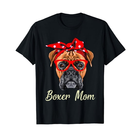 Boxer Mom Dogs Tee Mothers Day Dog Lovers Gifts For Women T-Shirt