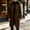 A219 Coffee, variant on Men's Winter Trench Coat Double Breasted Long Jacket Formal Business Overcoat Faux Fur Collar Warm Wool Blend Outwear
