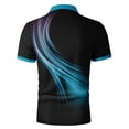 thumbnail image 3 of Klisyaur Color Block Blouses for Mens Short Sleeve Golf Collared Lightweight Breathable Tops Casual Fashion Clothes, 3 of 4