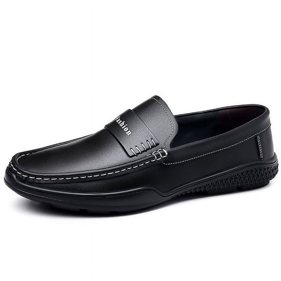 Men's Casual Loafers Slip On Leather Shoes Male Lightweight Driving Shoes Moccasins Classic Penny Loafer Flats Boat Shoes Outdoor Walking Shoes