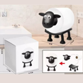 thumbnail image 2 of Portarrollos de papel higiénico de oveja, divertido soporte de papel higiénico de pie, juego de baño con estampado 3D, portarrollos de oveja negra Loo, decoraciones, 2 of 5