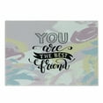 thumbnail image 1 of Best Friend Cutting Board, Calligraphy on a Pastel Toned Backdrop, Decorative Tempered Glass Cutting and Serving Board, in 3 Sizes, by Ambesonne, 1 of 2