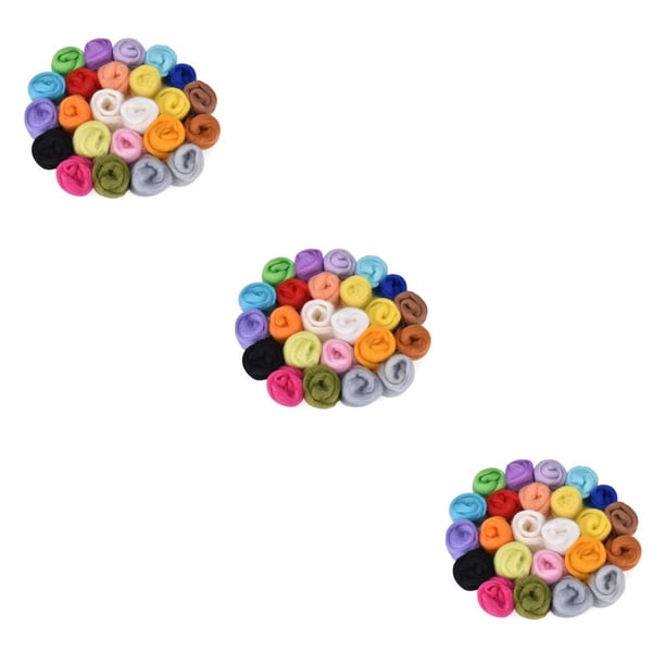 Toystoory Hilos de fieltro para bordado, trabajo hecho a mano, costura, fabricación de muñecas, artesanías, hilo DIY Type1 NO1