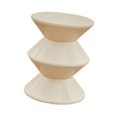 thumbnail image 4 of Tnarru PP Tabouret de Sofa en Forme de Sablier Table d'Appoint Petite Table de Nuit Portable Polyvalente Banc d'Entrée pour Chambre, Bureau Format Compact Blanc, 4 of 8