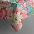 thumbnail image 5 of Pioneer Flower Floral Print Pattern Square Tablecloth,Waterproof Square Table Cover,Wipeable Spillproof Washable Table Cover for Home Kitchen Party Decor 42"X42"(107x107cm), 5 of 6