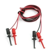 Unique Bargains Pair 3.3ft 2 SMD IC Test Hook Grabber Probe Testing Cable for Multimeter