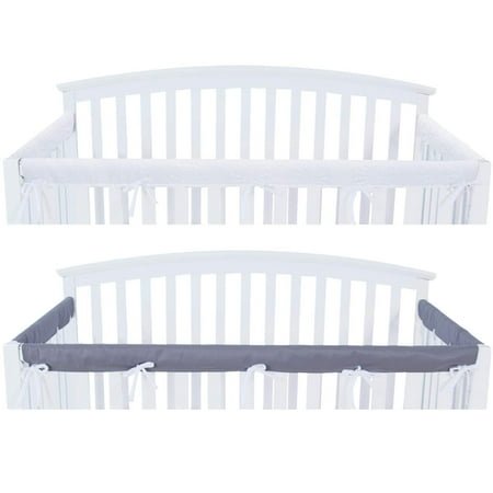 3 Piece Crib Rail Cover Protector Safe Teething Guard Wrap For