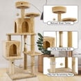 thumbnail image 6 of TSCOMON 57.8" Cat Tree Large Cat Tower Condo Multi-Level Cat Scratching Post Tower for All Indoor Cats, Beige, 6 of 7