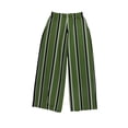 thumbnail image 1 of Pantalones de pierna ancha casuales a rayas bar III para mujer verde pequeño, 1 of 2