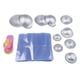 thumbnail image 5 of Molde de Bombas de Baño Semicirculares de Aluminio de 5 Juegos con 1 Tapadora Y Bolsa de Envoltura de 200 Piezas DIY Jabones Caseros, Velas Y Molde Pa Baoblaze Molde de bombas de baño, 5 of 8