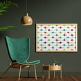 thumbnail image 2 of Geometric Wall Art with Frame, Colorful Abstract Geometric Design Modern Graphic Mosaic Grid Mesh Pattern Image, Printed Fabric Poster for Bathroom Living Room, 35" x 23", Multicolor, by Ambesonne, 2 of 2