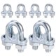 thumbnail image 1 of Uxcell 6-Pack Abrazaderas de Cable, Clip de Cable de Acero al Carbono M8, Sujetador de Silla de Perno en U, 1 of 6