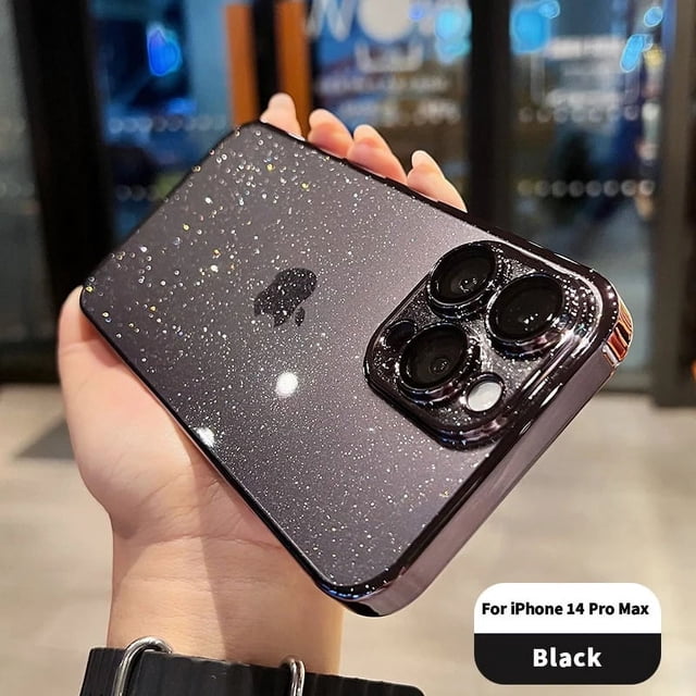 Luxury Electroplated Glitter Phone Case For IPhone 11 15 12 13 14 Pro Max Protective Shell Clear Transparent Shockproof Cover LZ