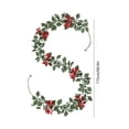 thumbnail image 3 of Christmas Holly Garland with Berry, 5.74ft Flexible Vine Garland with Green Leaves & Red Berries, Realistic Faux Greenery Hanging Decor for Mantel, Wall, Door & Holiday, 3 of 6