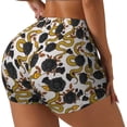 thumbnail image 2 of Qekee Snake And Rose Women Workout Shorts, Sports shorts, Scrunch Butt Lifting Gym Shorts, Breathable Soft - X-Large, 2 of 9