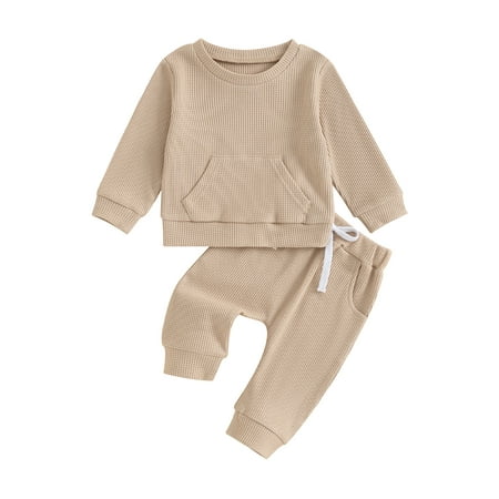 

Baby Pants Set Long Sleeve Crew Neck Sweatshirt with Sweatpants