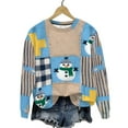 thumbnail image 2 of Black*Friday Clearance under $5 GaThRRgYP Casual Womens Sweatshirts Crewneck Long Sleeve Tops,Women's Christmas Solid-color Round-neck Casual Sporty Long-sleeved Fleece Sweatshirt Top Multicolor XL, 2 of 9