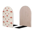thumbnail image 2 of Easygdp Flat Mushrooms 2 Pcs Bookend Large Capacity Office Book Ends for Home Office Library School Study Decoration, 2 of 8