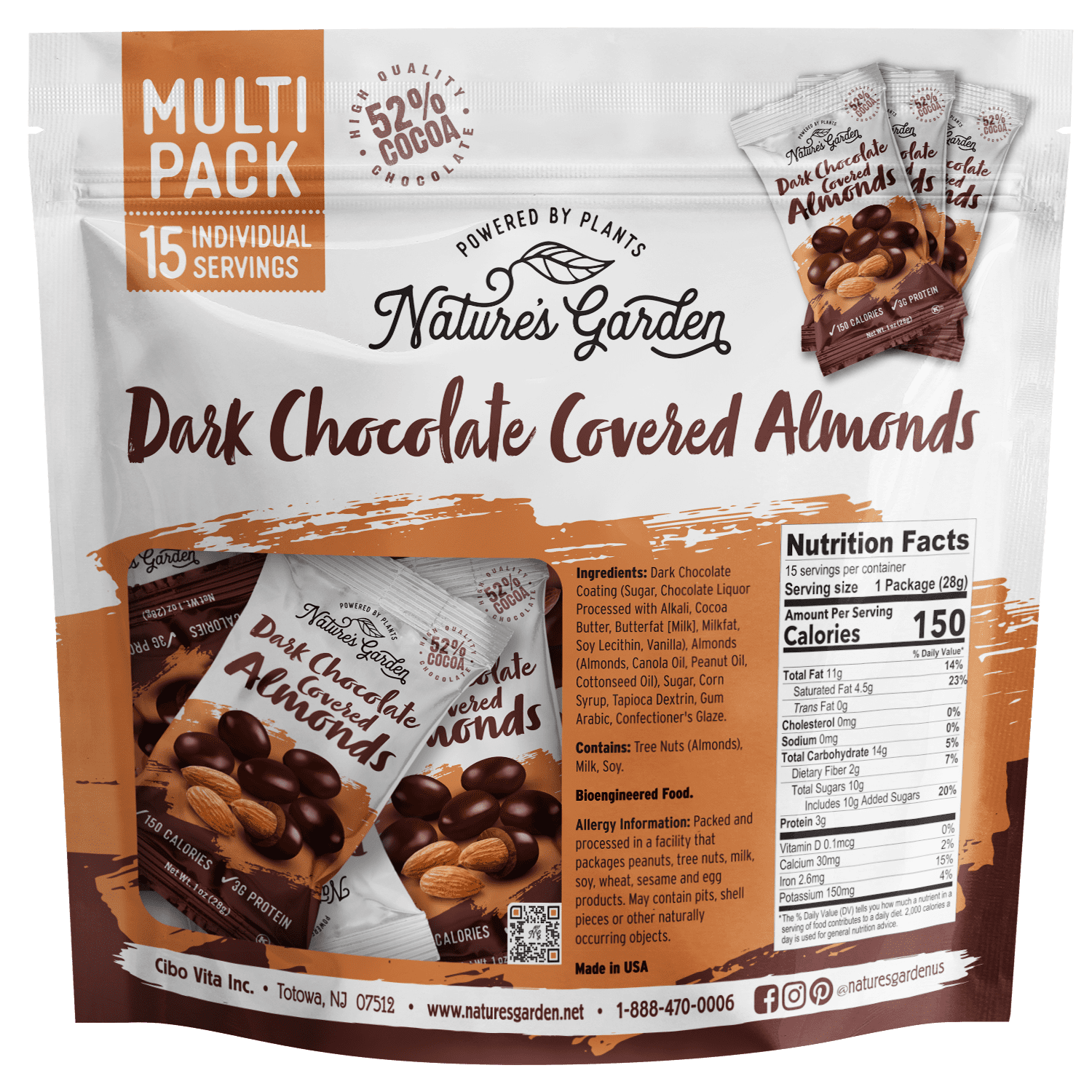 Nature's Garden Dark Chocolate Covered Almonds