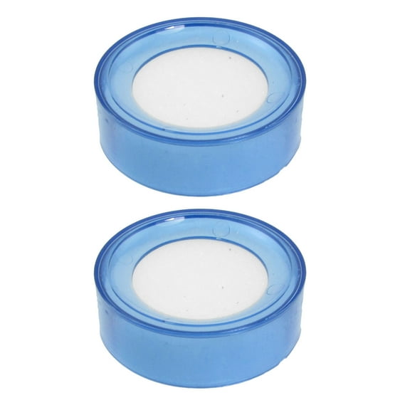 Unique Bargains 2 Pcs Main Material Round Finger Wet Casher Money Case Stationery Bank Office Clear Blue