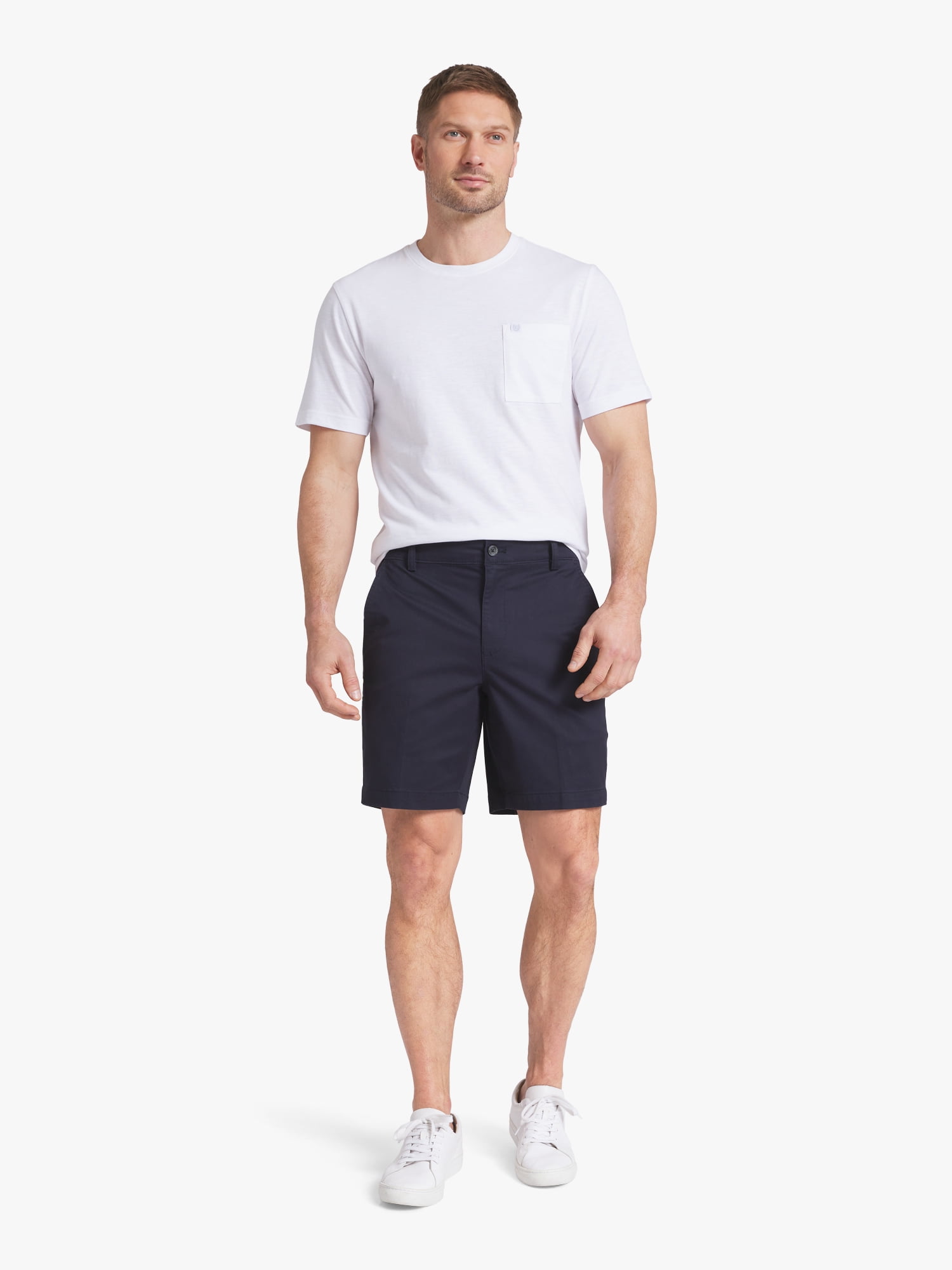 Chaps Men's & Big Men's Flat Front Shorts, Sizes 30-42, 8" Inseam
