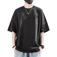 thumbnail image 3 of Camiseta de hombre media manga diseño de estampado único Casual estilo suelto Tops de moda para verano, 3 of 8