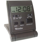 Westclox Travelmate Folding Alarm Clock Black