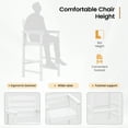 thumbnail image 3 of LOYALICE 3PC Wider-Size Outdoor Bar Stools, Oversize Tall Adirondack Chiar, Plastic Balcony Chair Set, Patio Furniture Set, White, 3 of 9