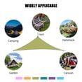 thumbnail image 4 of Outdoor Heavy-Duty Triangle Sunshade Sail Canopy - 13.12ft x 13.12ft x 13.12ft Dark Green 210T Polyester, Waterproof Windproof UV Protection for Patio, Garden, Pool, Backyard with Steel D-Rings &, 4 of 7